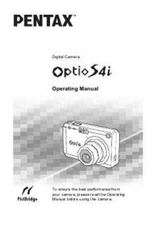 Pentax Optio S4 i manual. Camera Instructions.